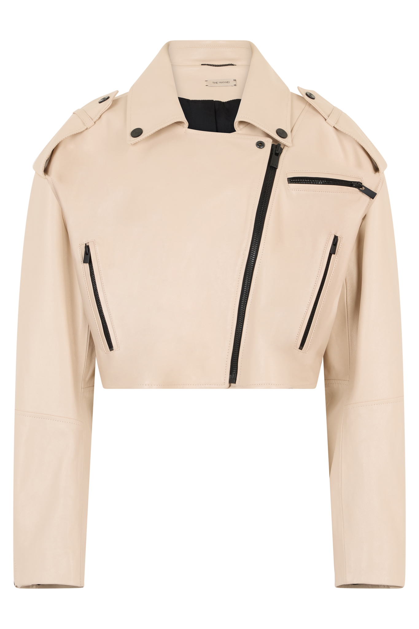 [The Mannei] Leather Jacket SS25 RS25048_VANILLA
