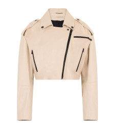 [The Mannei] Leather Jacket SS25 RS25048_VANILLA