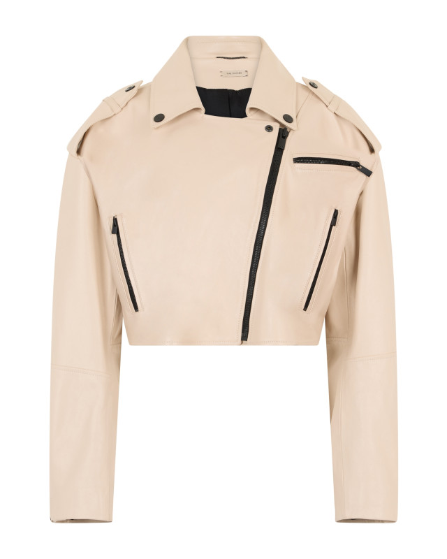 [The Mannei] Leather Jacket SS25 RS25048_VANILLA