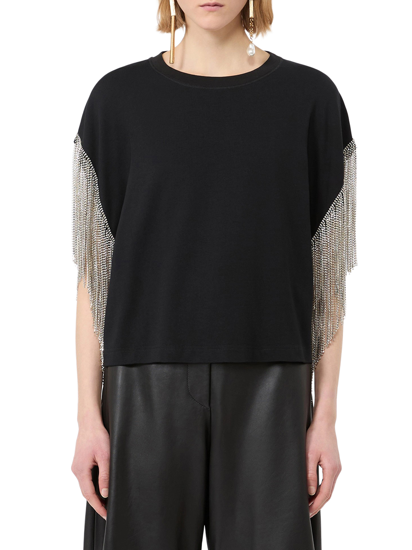 [SPORTMAX] T-shirts Long Sleeve FW26 2622946015600002 BLACK