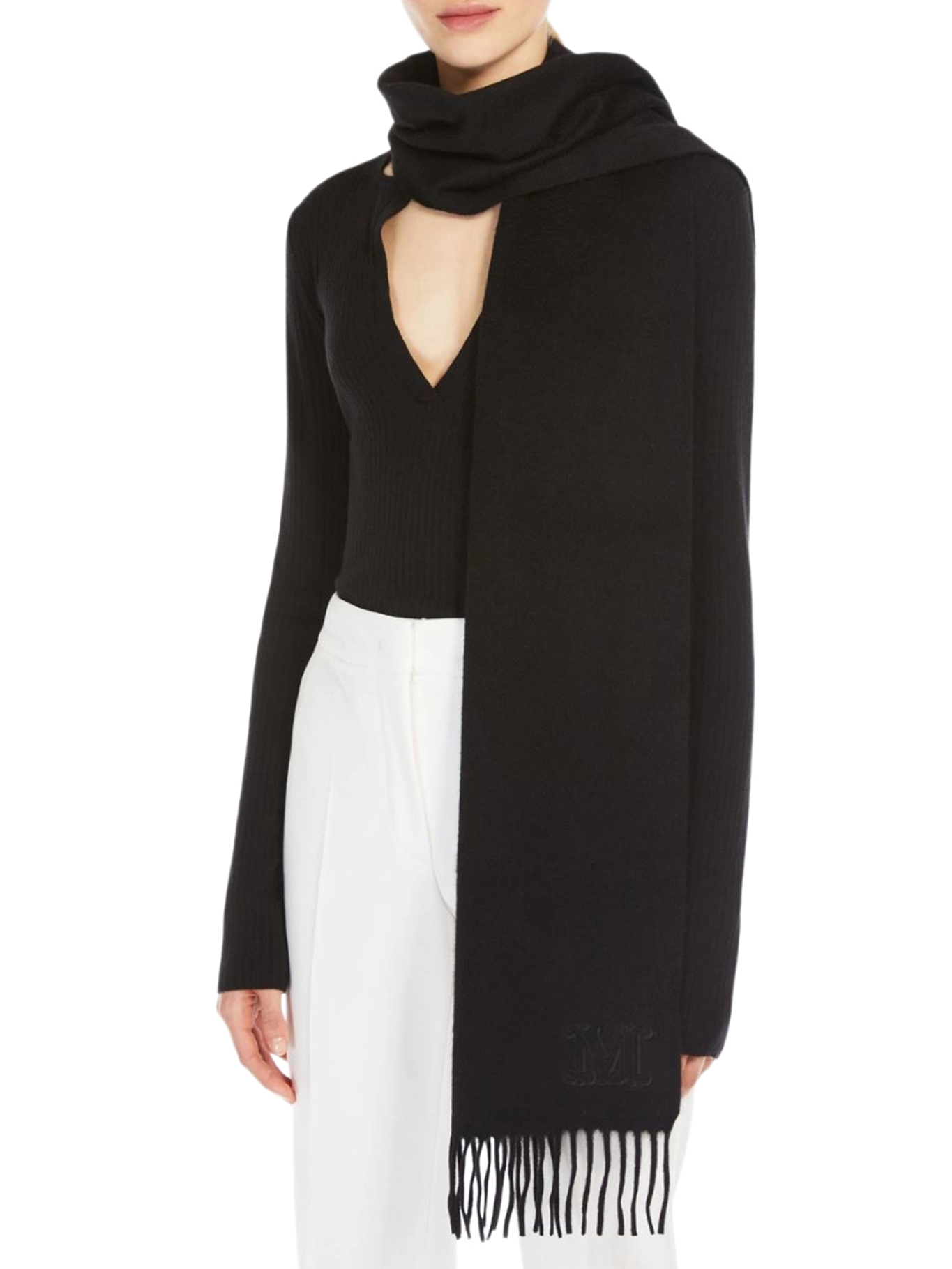 [Max Mara] Scarf FW26 2624546311600008 BLACK