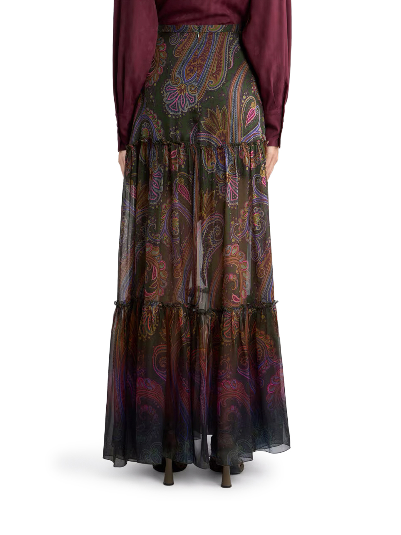 [Etro] Long skirt FW26 WRFA021699SP11HX0893 GREEN