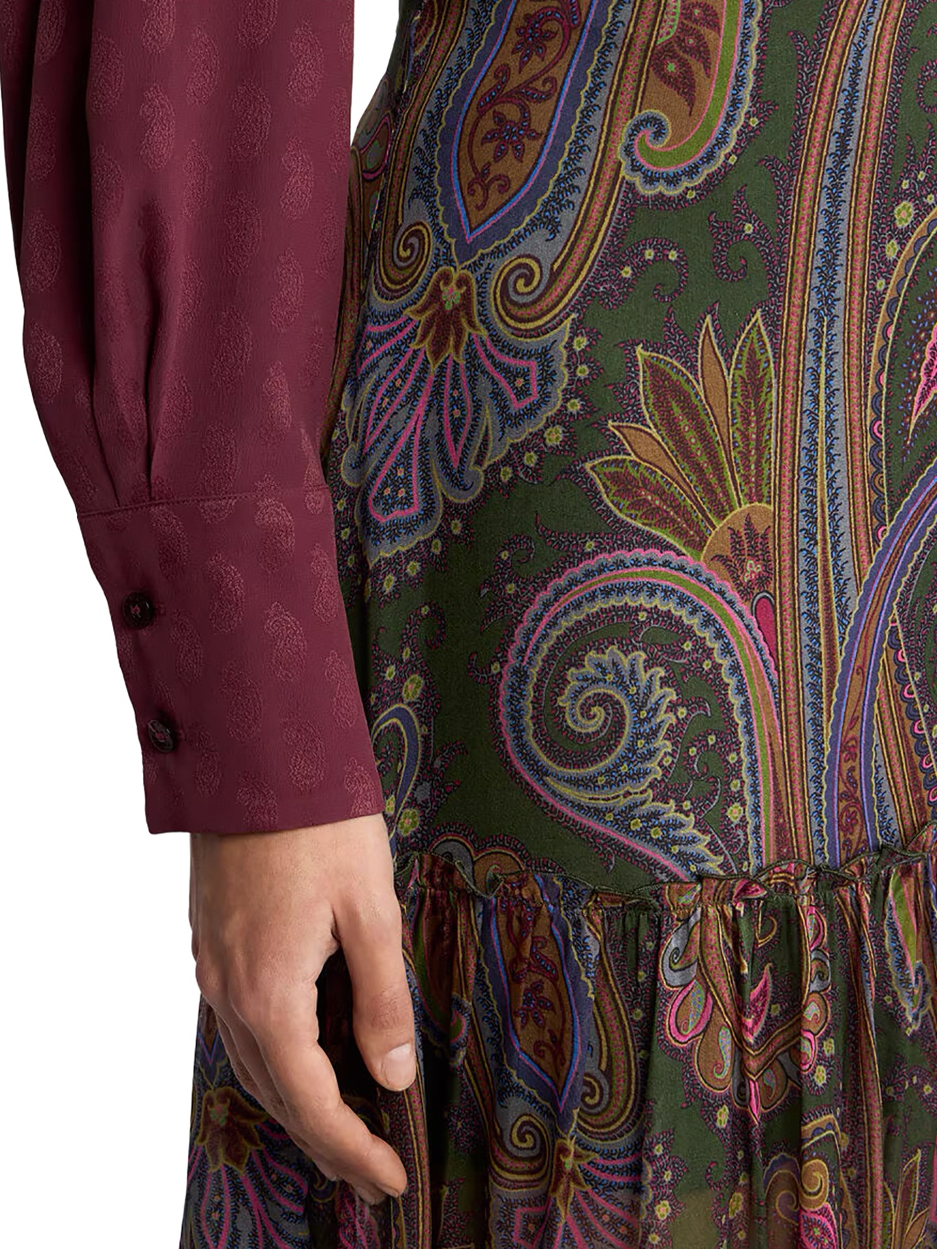 [Etro] Long skirt FW26 WRFA021699SP11HX0893 GREEN