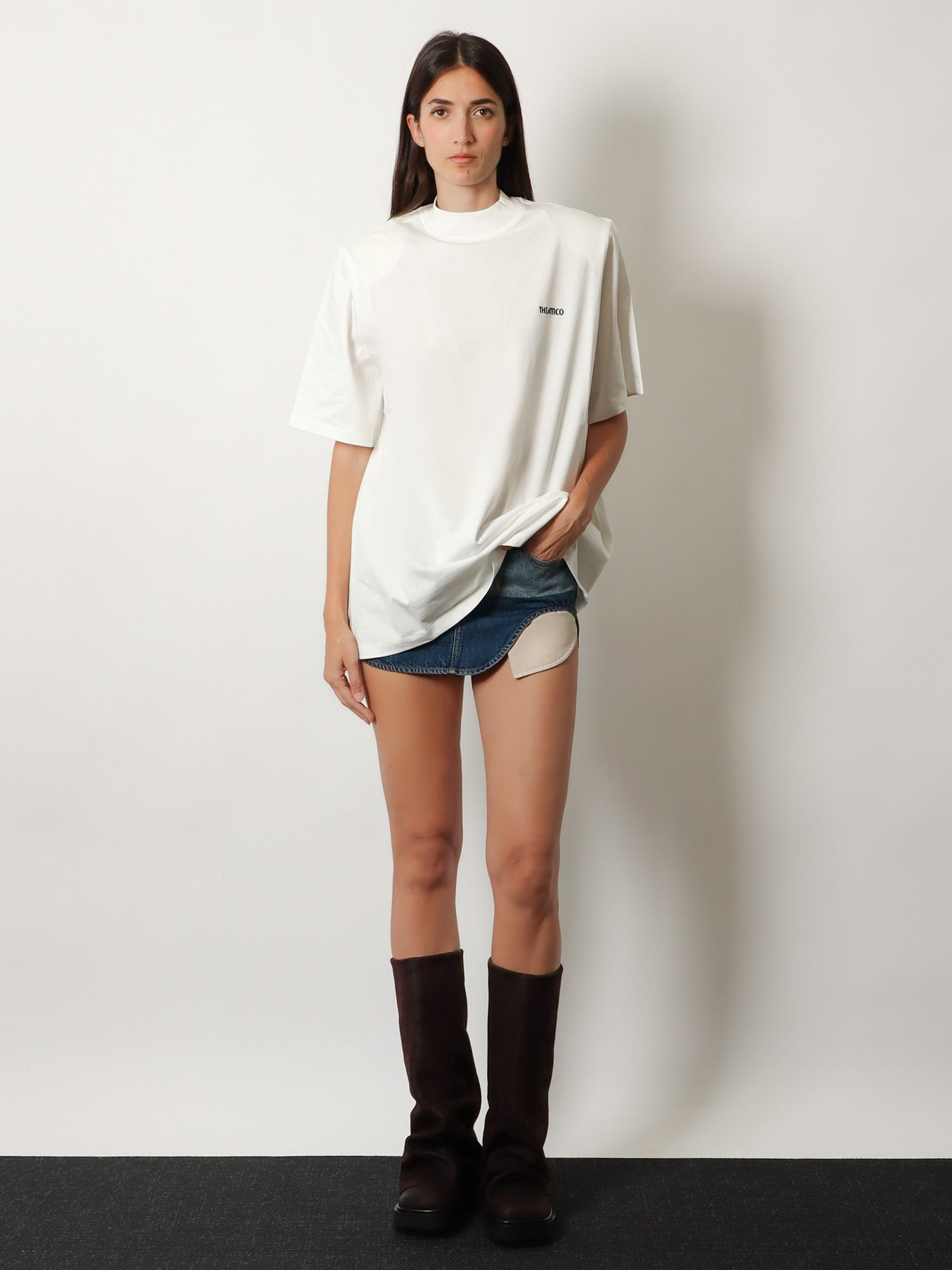 [The Attico] Mini skirt FW26 261WCR00164DDD120SD257