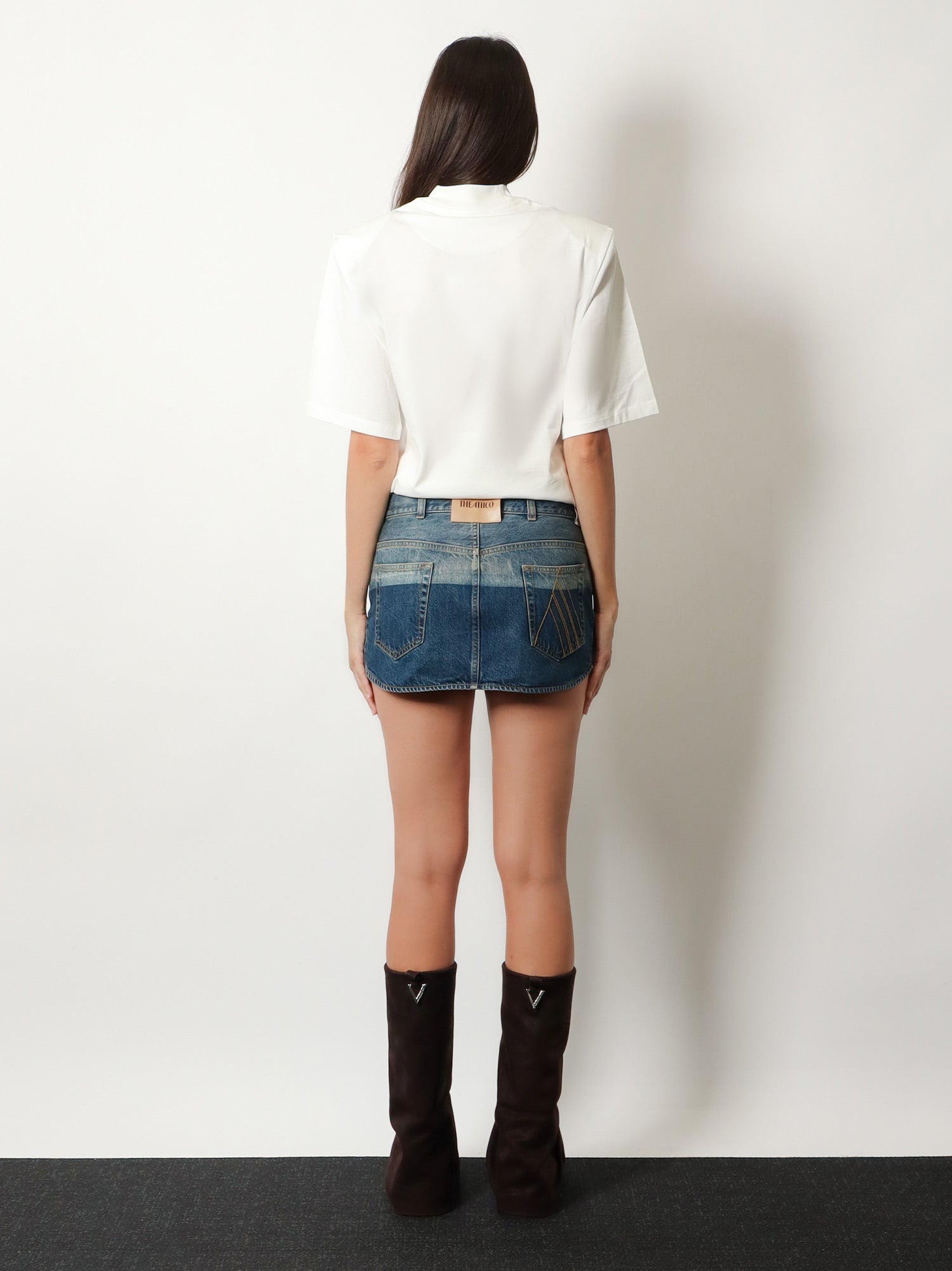[The Attico] Mini skirt FW26 261WCR00164DDD120SD257