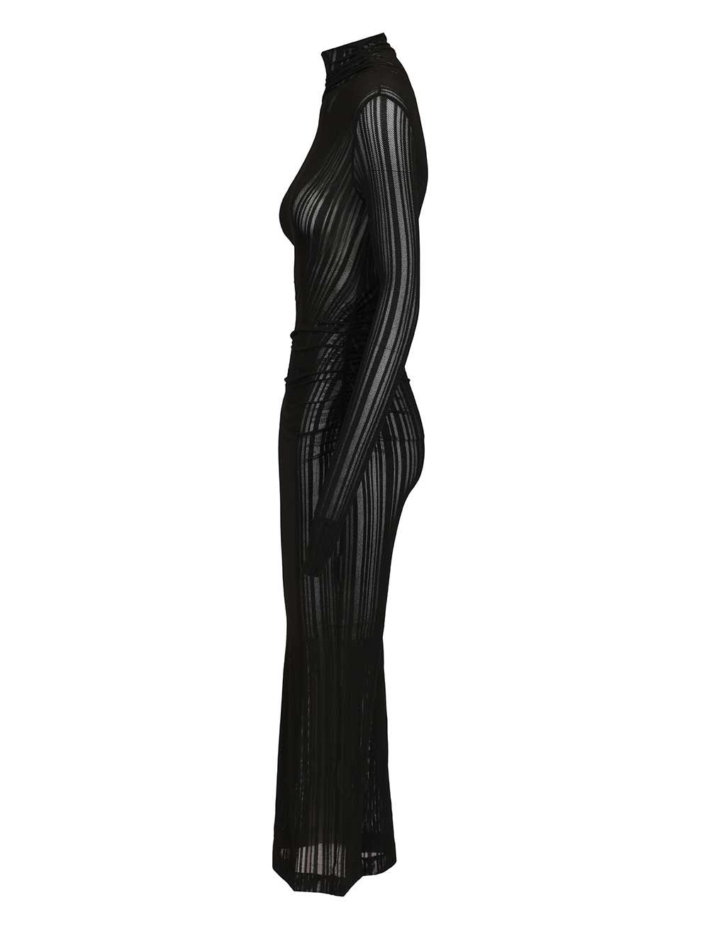 [Amazuin] Long sleeve dress FW25 11OLGUVBVIBRANT  BLACK