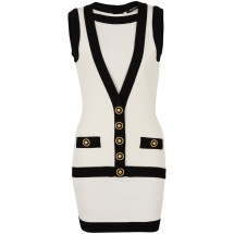 [Balmain] Sleeveless dress SS25 EF1R5086KH88GAU