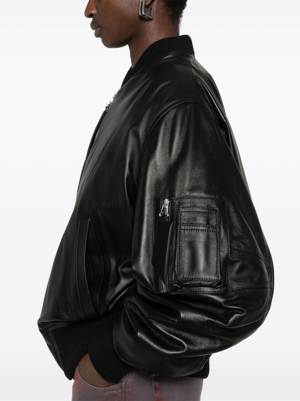[The Attico] Leather Jacket FW26 261WCB00004LBT128AA100