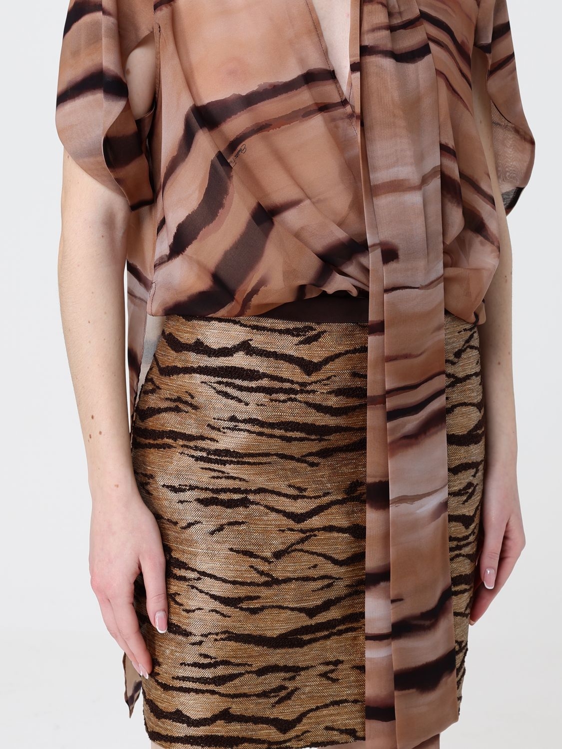 [ELISABETTA FRANCHI] Short sleeve dress SS26 AB95662E2 470