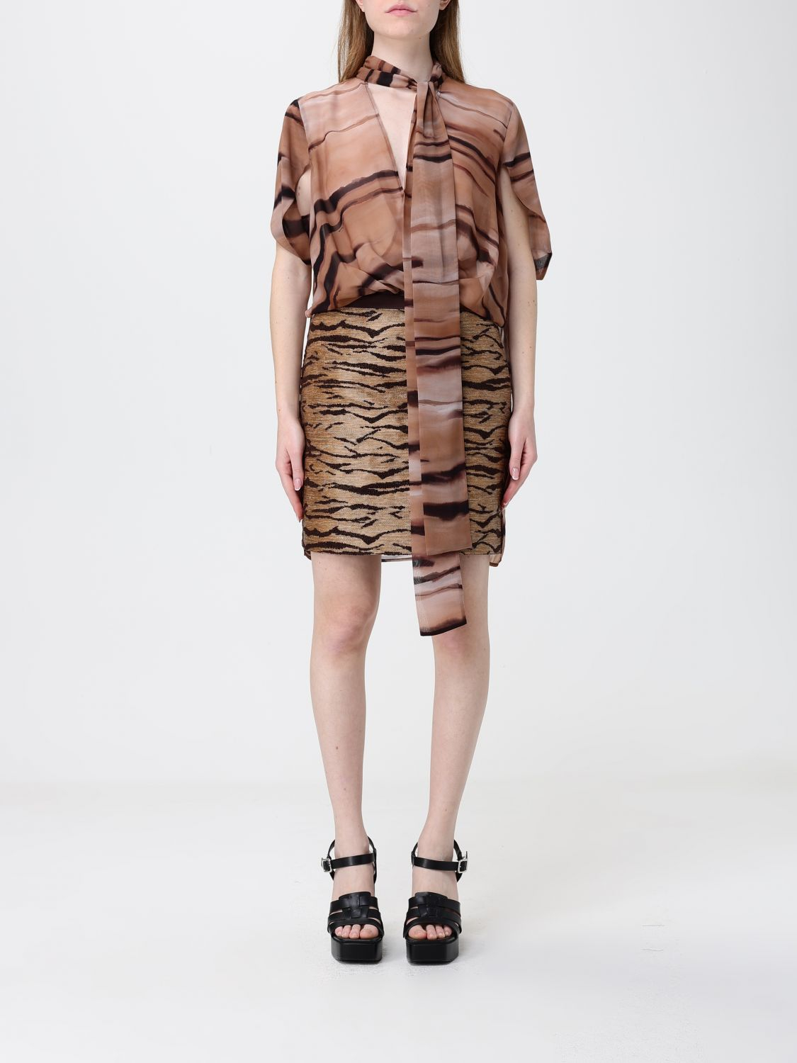 [ELISABETTA FRANCHI] Short sleeve dress SS26 AB95662E2 470