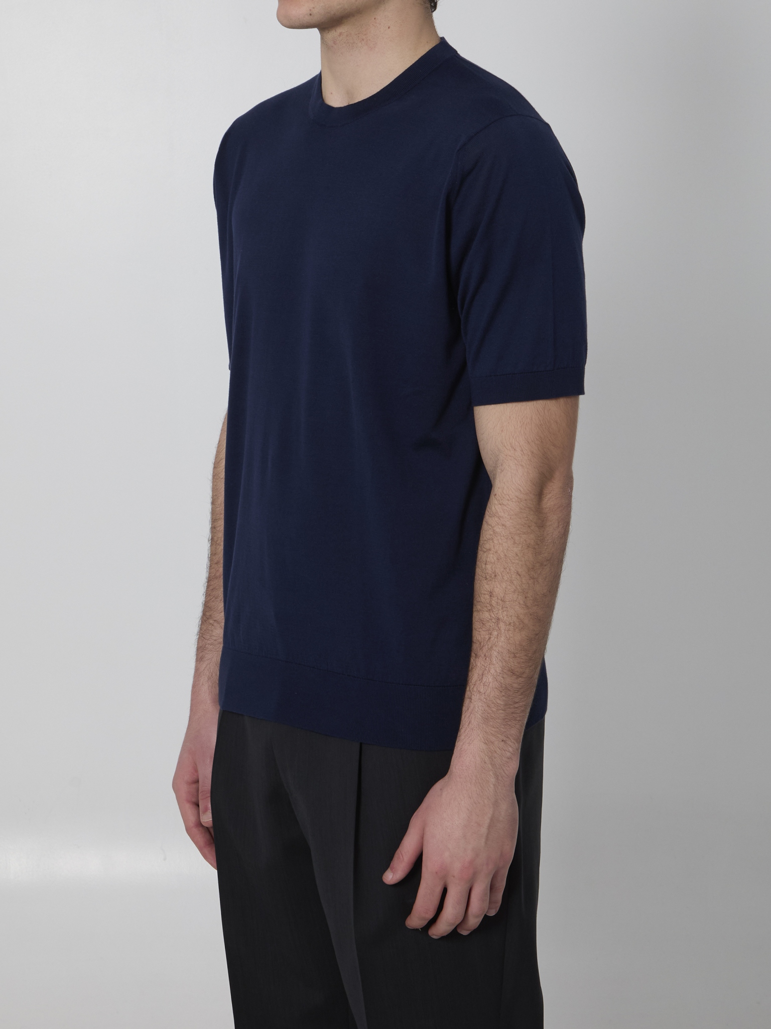 [JOHN SMEDLEY] T-shirts Short Sleeve SS26 KEMPTON__FRENCH NAVY