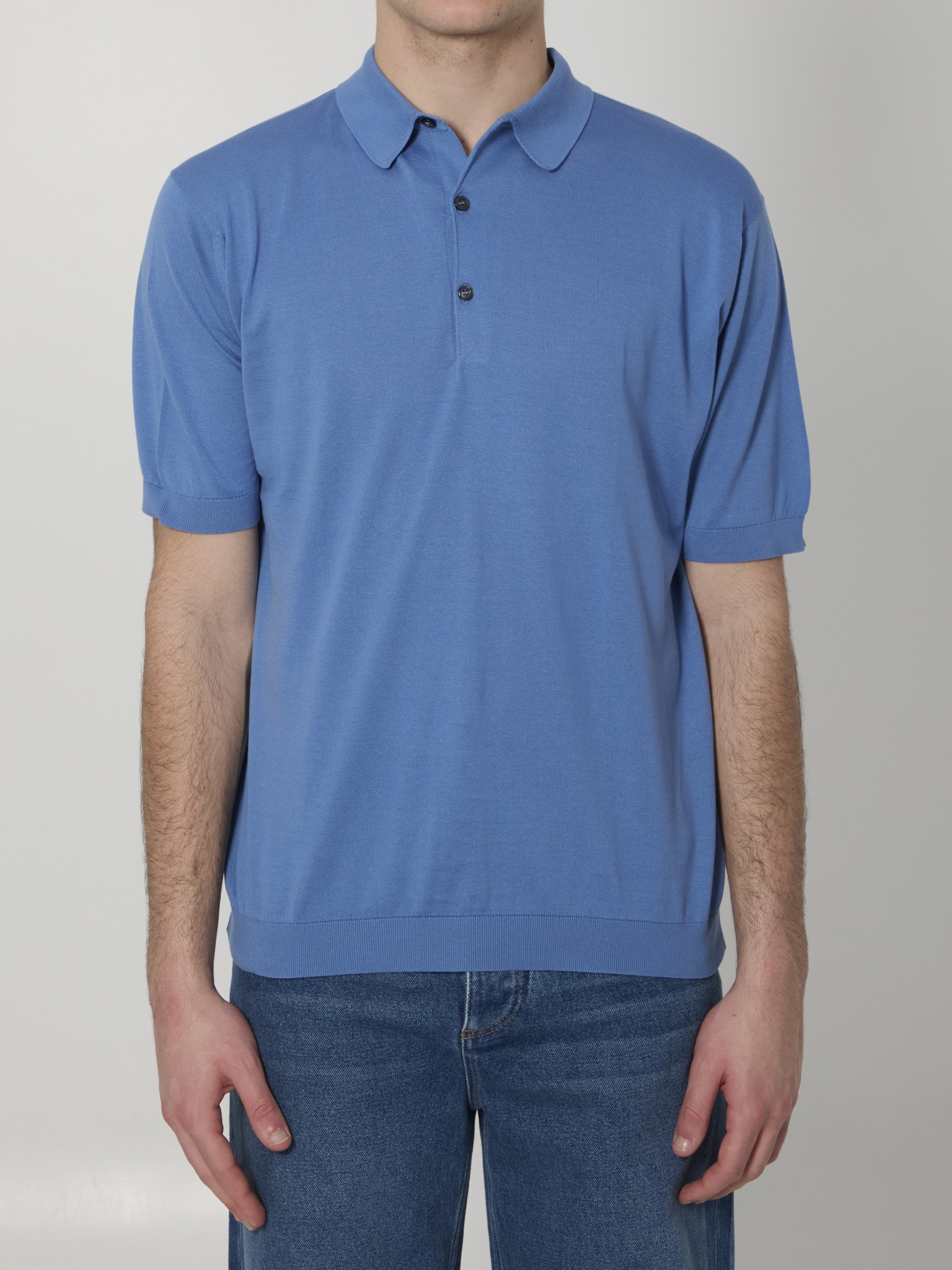 [JOHN SMEDLEY] T-shirts Short Sleeve SS26 ADRIAN__SKY BLUE