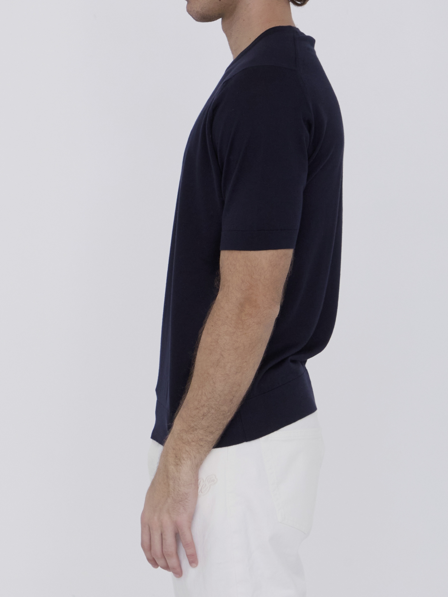 [JOHN SMEDLEY] T-shirts Short Sleeve SS26 KEMPTON__NAVY