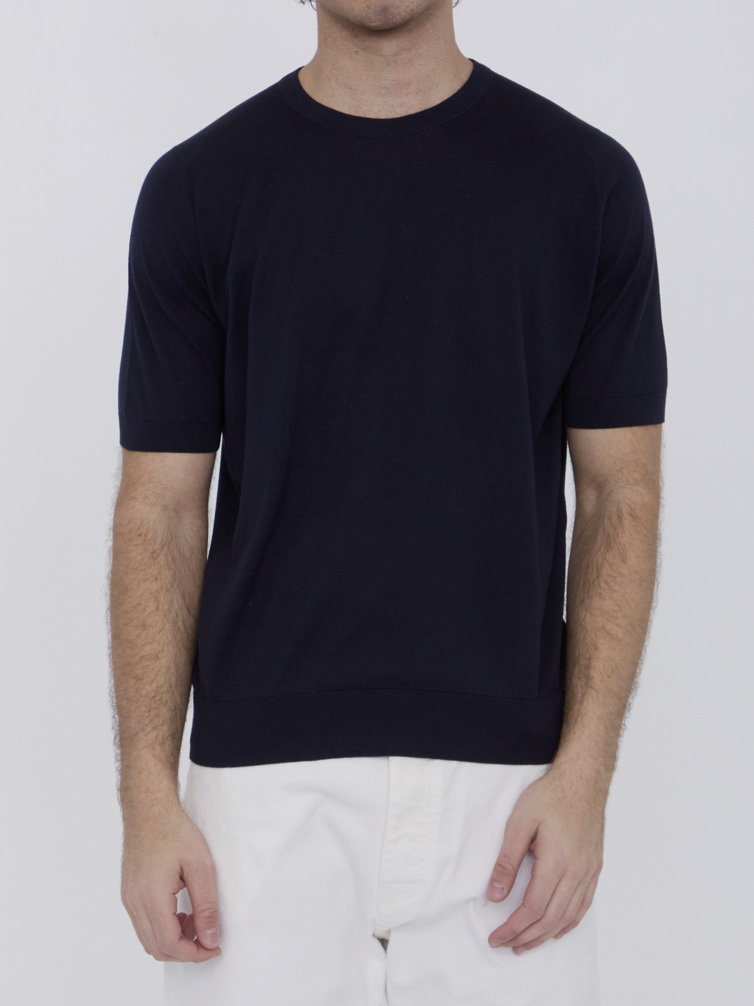 [JOHN SMEDLEY] T-shirts Short Sleeve SS26 KEMPTON__NAVY