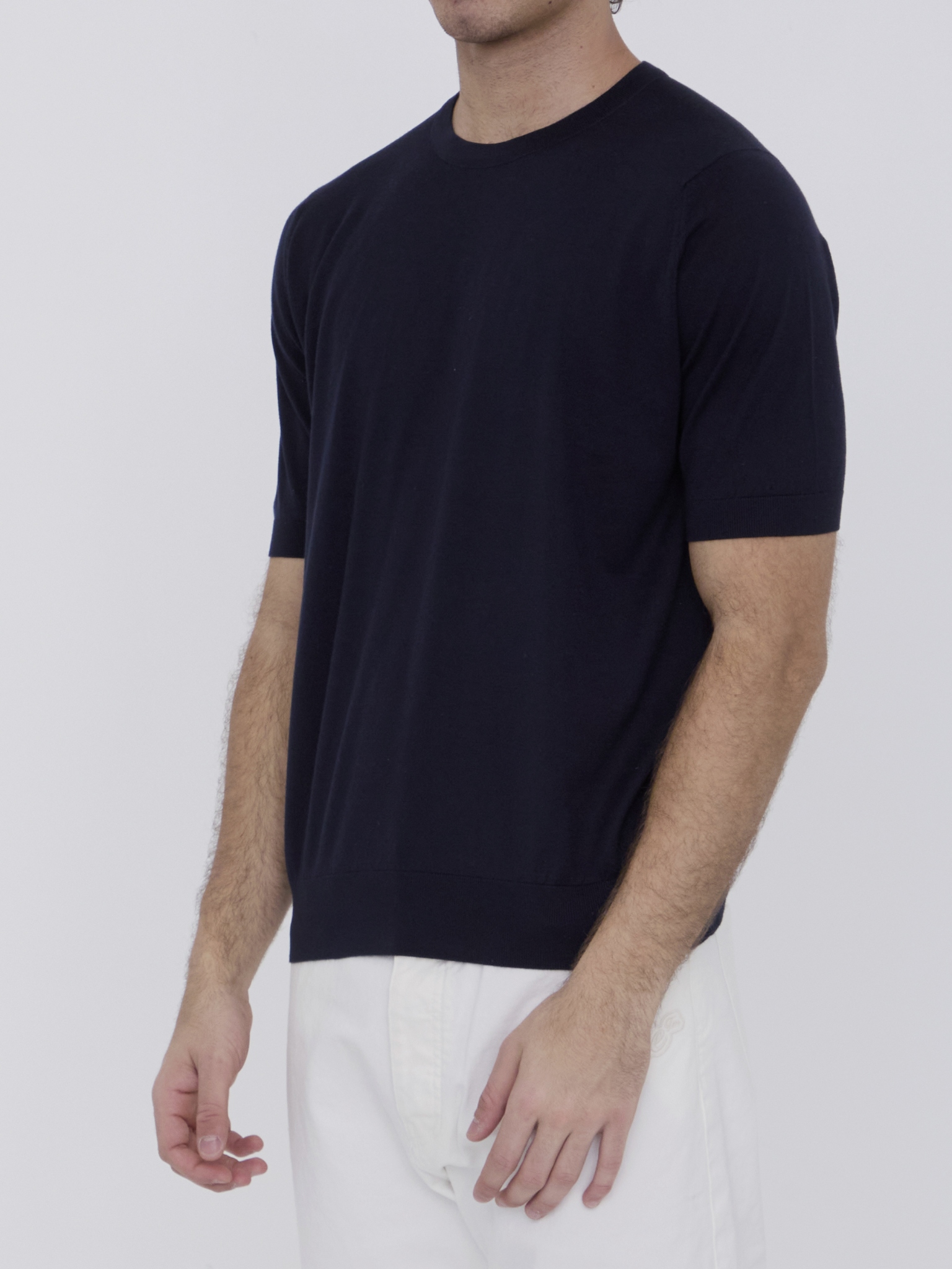 [JOHN SMEDLEY] T-shirts Short Sleeve SS26 KEMPTON__NAVY