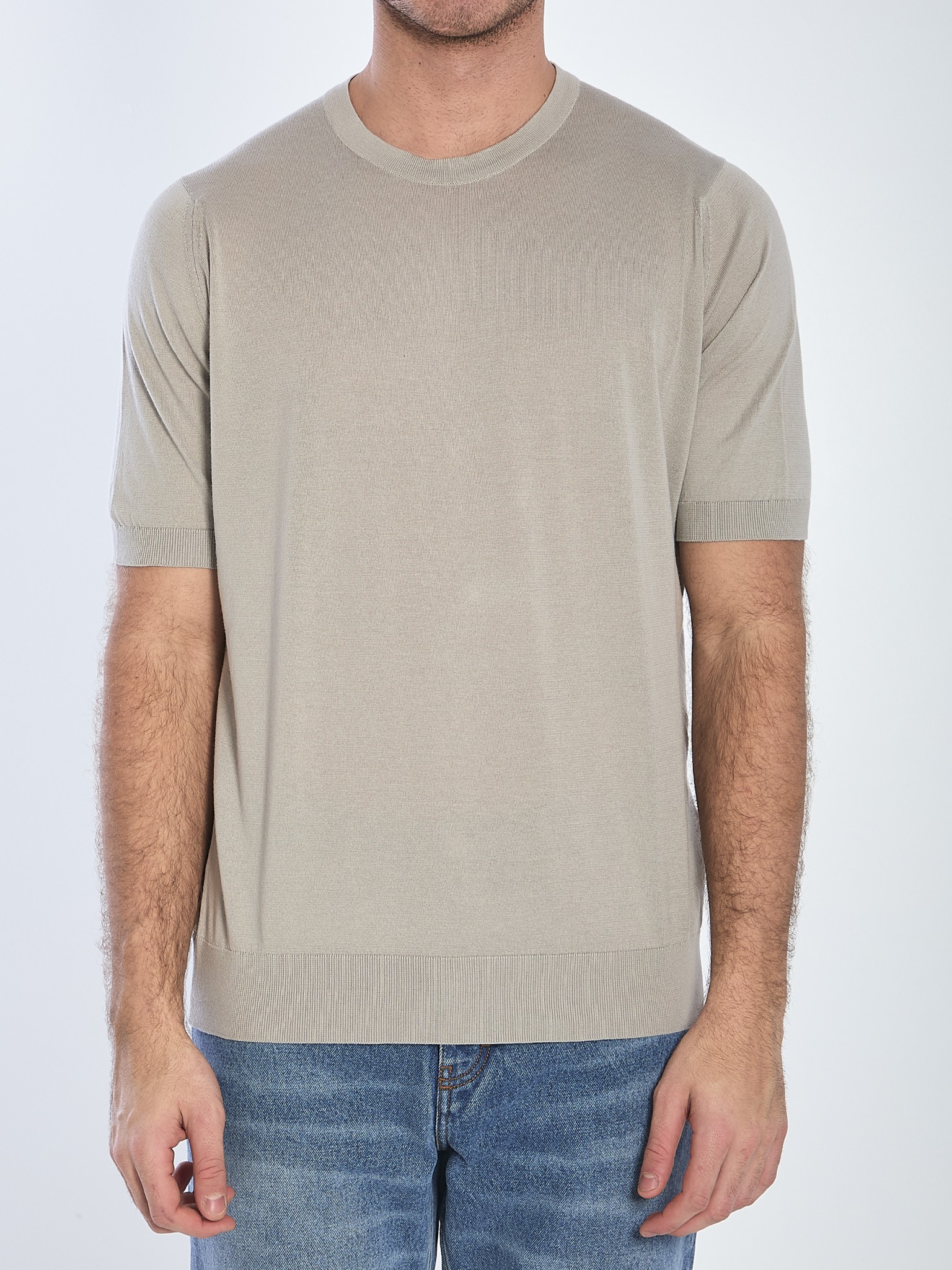 [JOHN SMEDLEY] T-shirts Short Sleeve SS26 KEMPTON__PARCHMENT