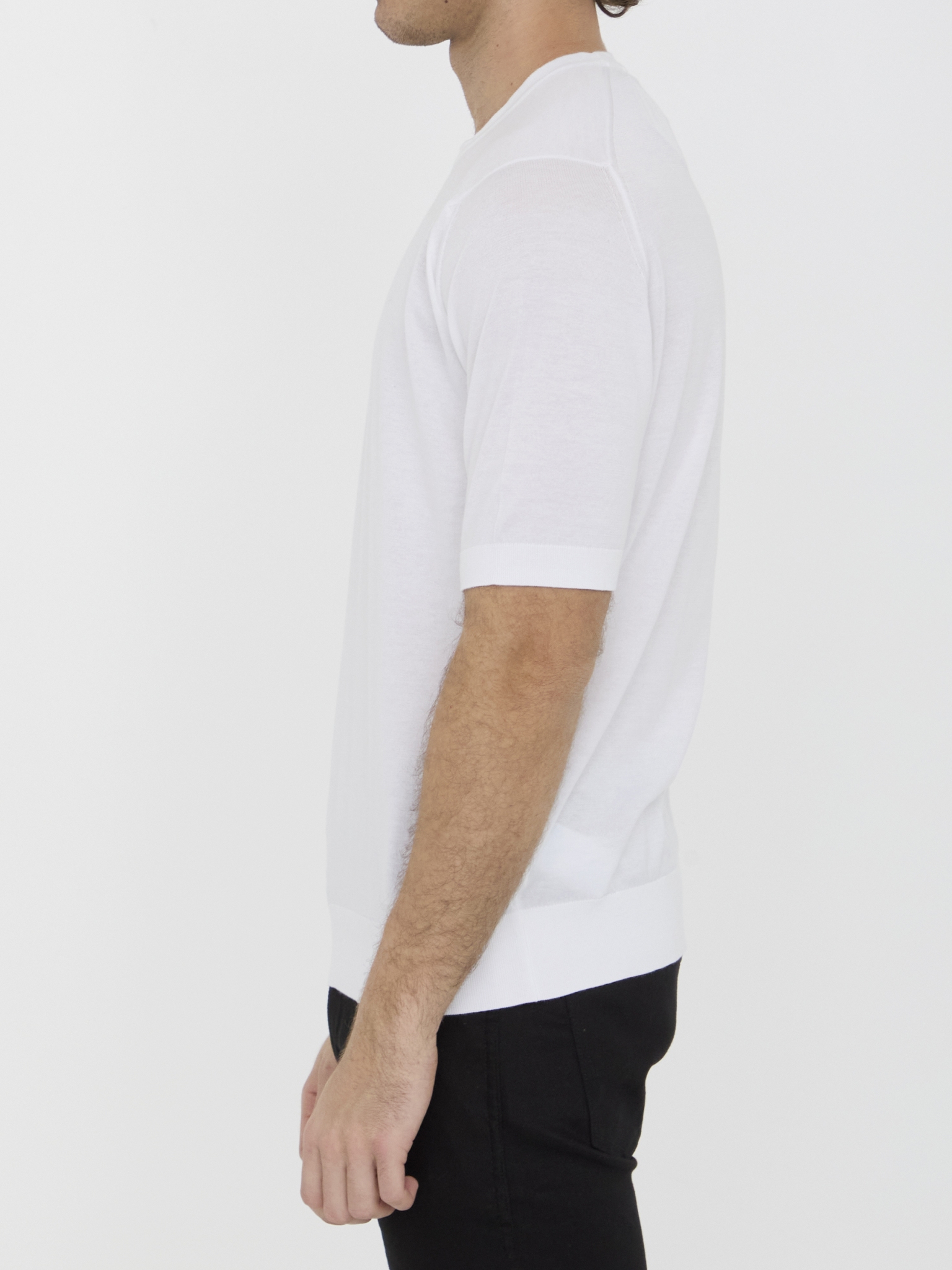 [JOHN SMEDLEY] T-shirts Short Sleeve SS26 KEMPTON__WHITE