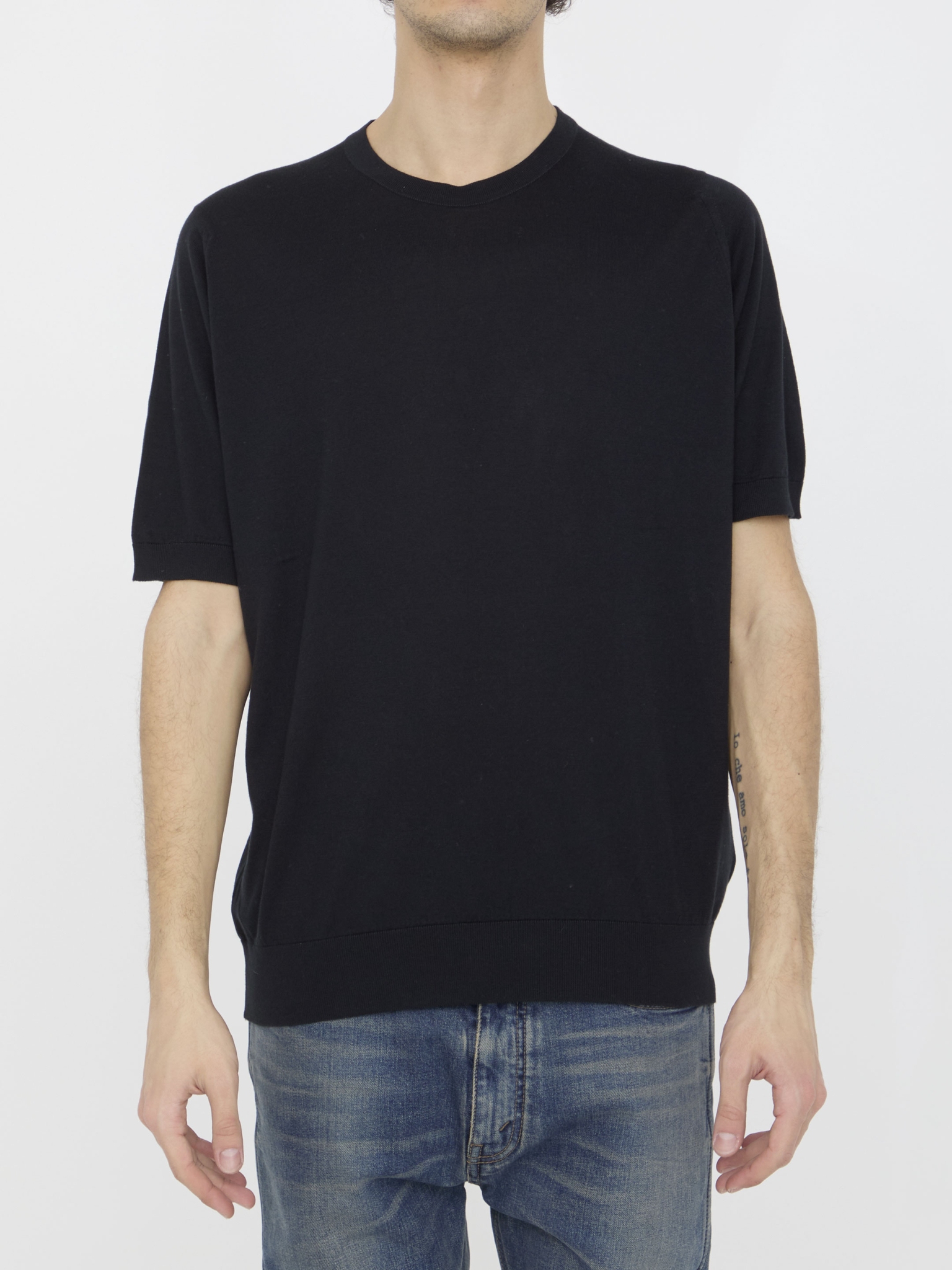 [JOHN SMEDLEY] T-shirts Short Sleeve SS26 KEMPTON__BLACK