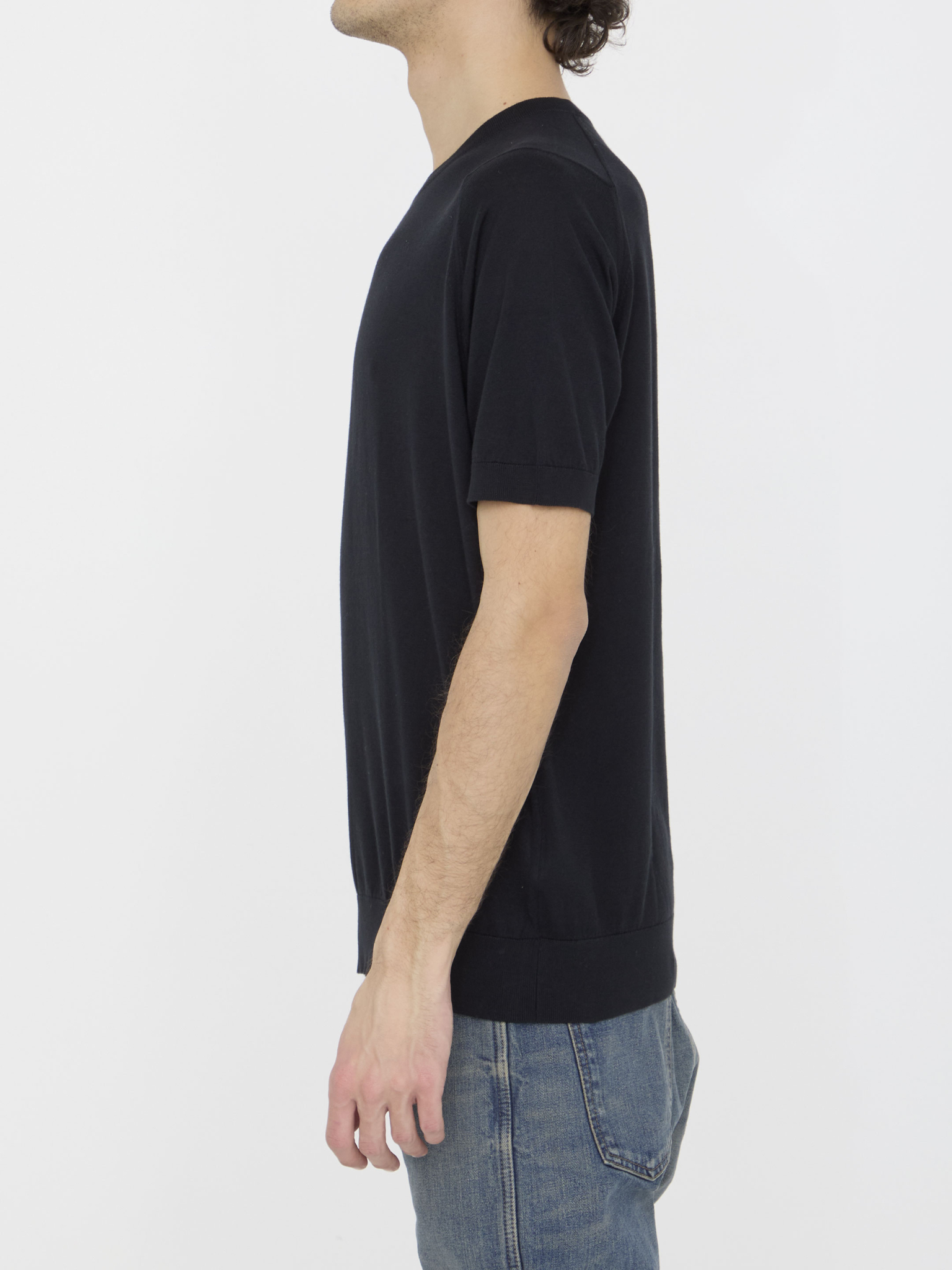 [JOHN SMEDLEY] T-shirts Short Sleeve SS26 KEMPTON__BLACK