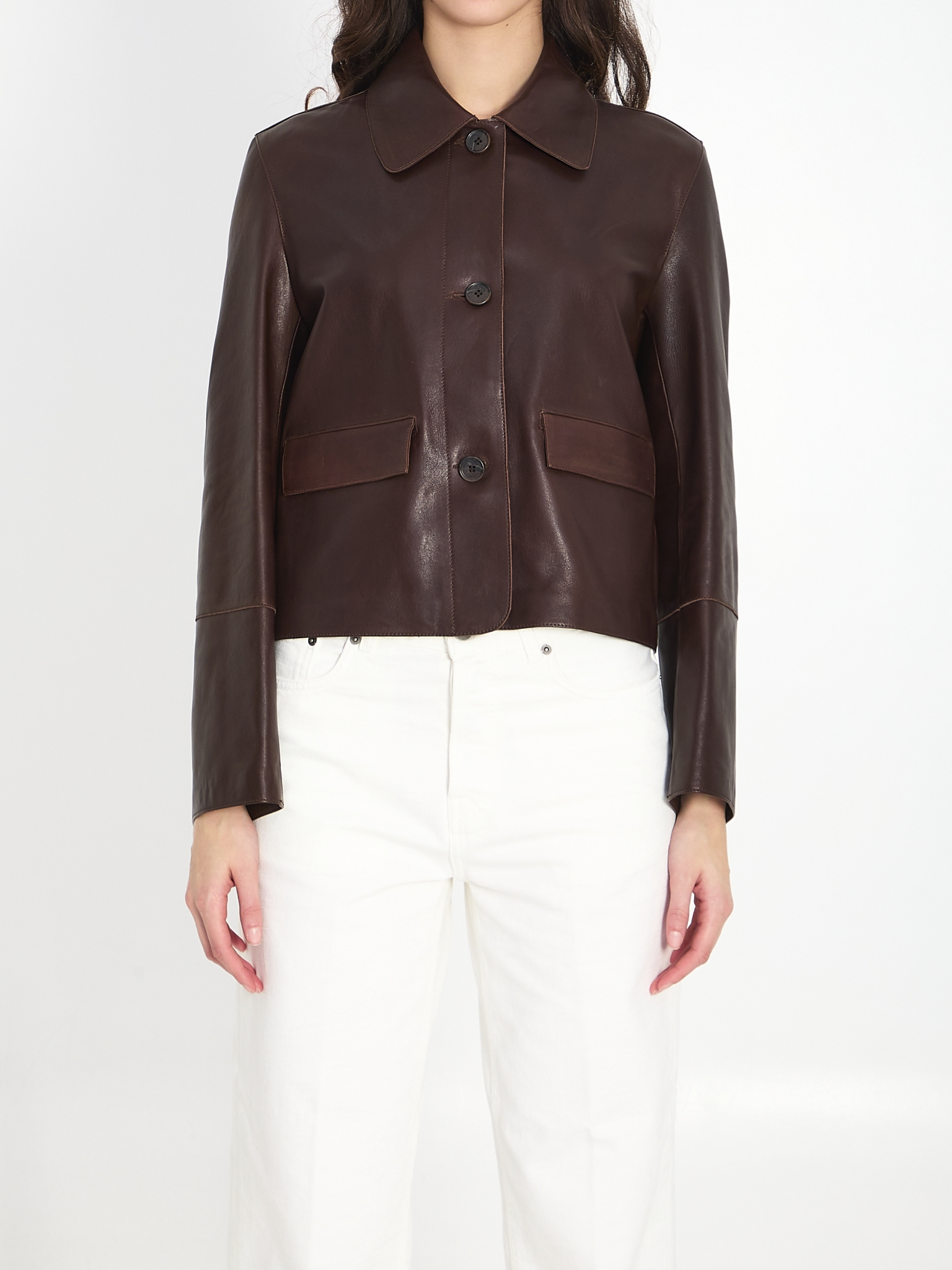[Arma] Leather Jacket SS26 020L26105202__MUD BROWN