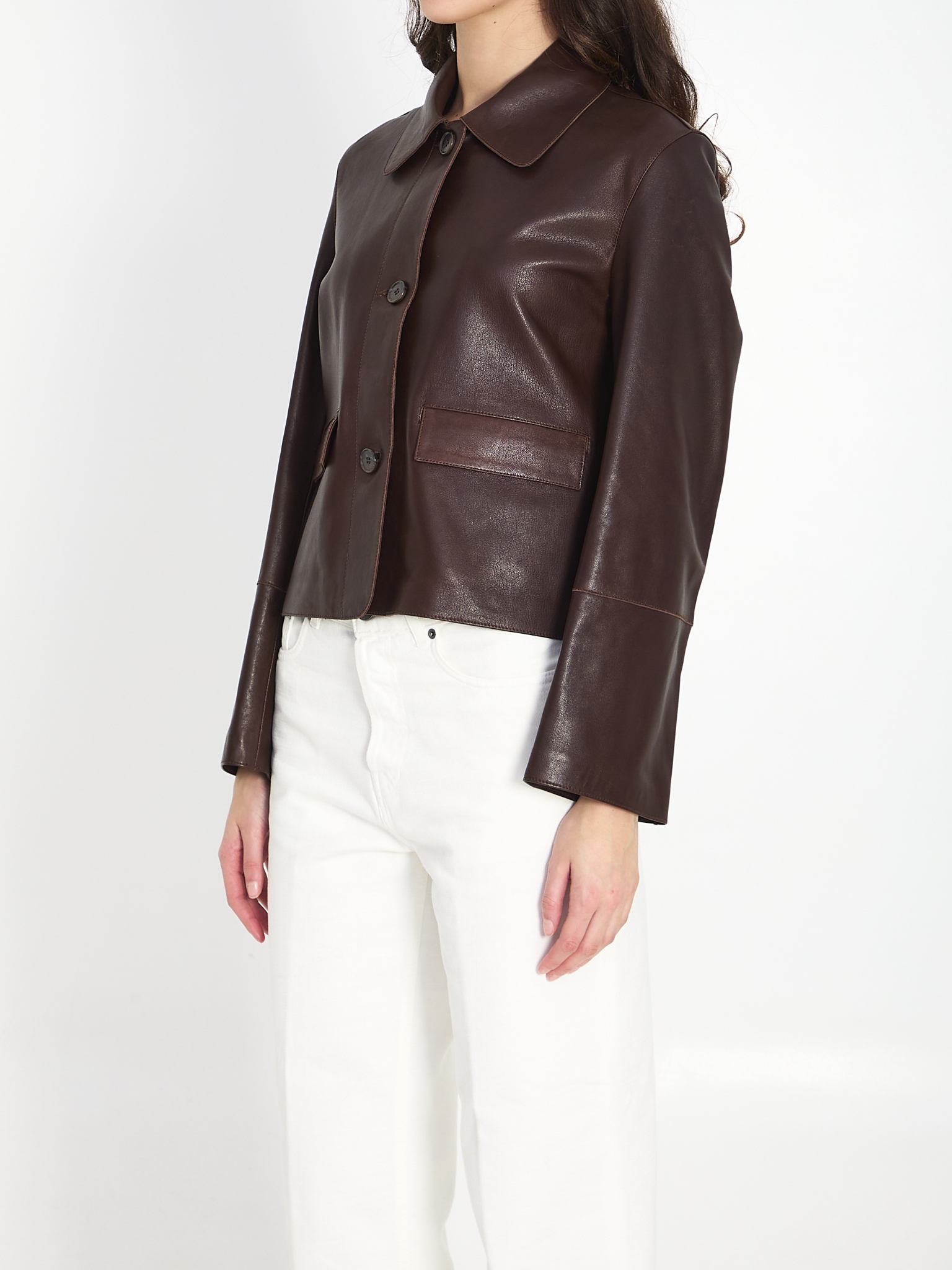 [Arma] Leather Jacket SS26 020L26105202__MUD BROWN