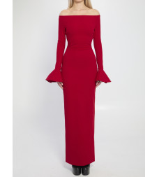 [Solace London] Long sleeve dress SS26 OS46053__RED