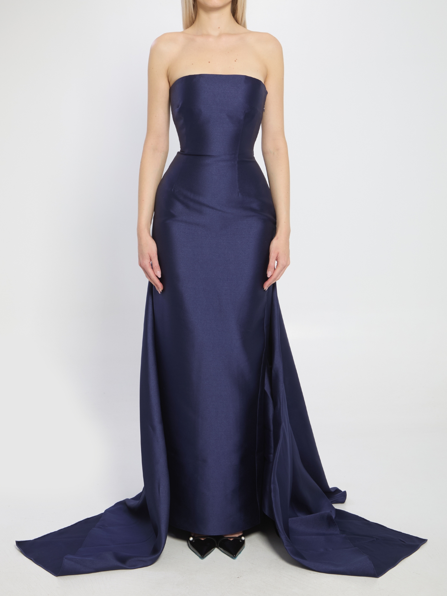 [Solace London] Sleeveless dress SS26 OS42005__NAVY