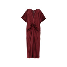 [VICTORIA BECKHAM] Short sleeve dress FW26 1226WDR005195DBURGUNDY