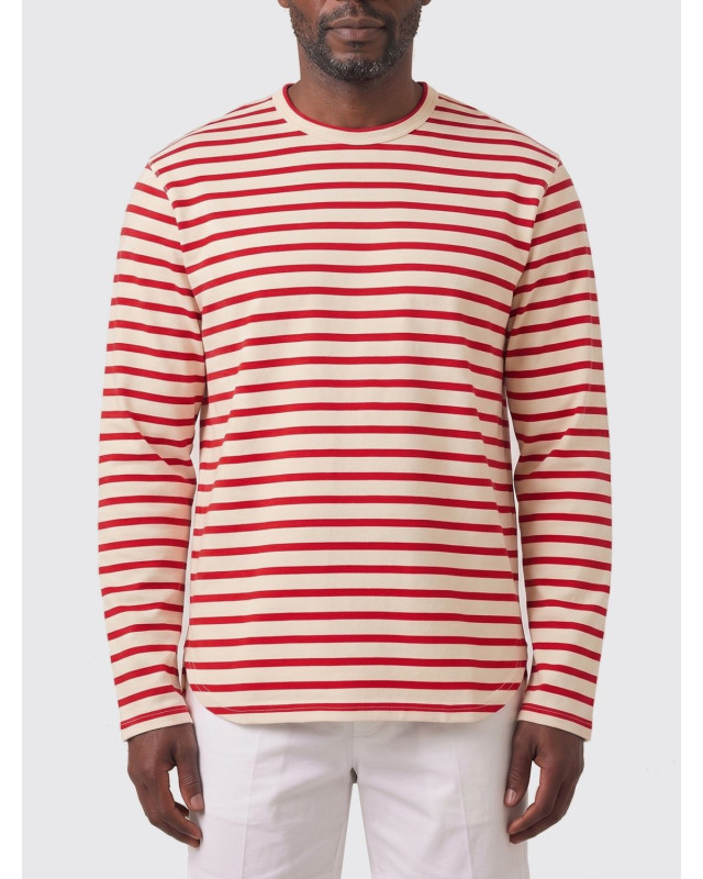 [Junya Watanabe] T-shirts Long Sleeve SS26 WQT012051 NATURALRED