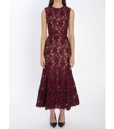 [SELF PORTRAIT] Sleeveless dress SS26 RS26167MA__BURGUNDY