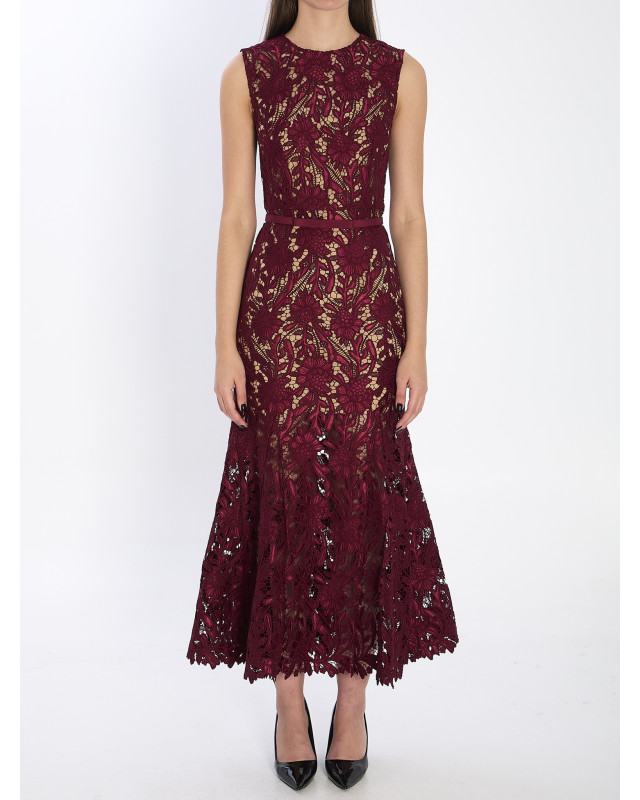 [SELF PORTRAIT] Sleeveless dress SS26 RS26167MA__BURGUNDY