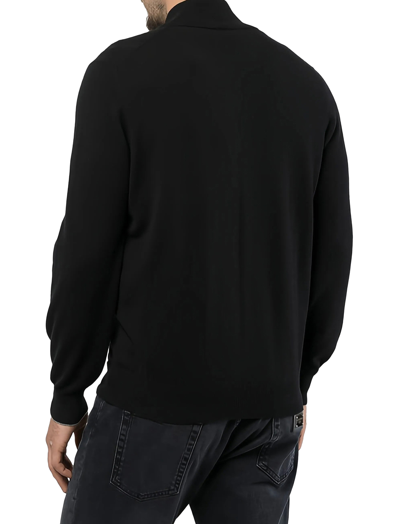 [Brunello Cucinelli] Cardigan FW26 M2200106CH101 BLACK MEDIUM GREY