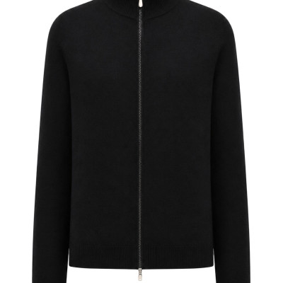 [Brunello Cucinelli] Cardigan FW26 M2200106CH101 BLACK MEDIUM GREY