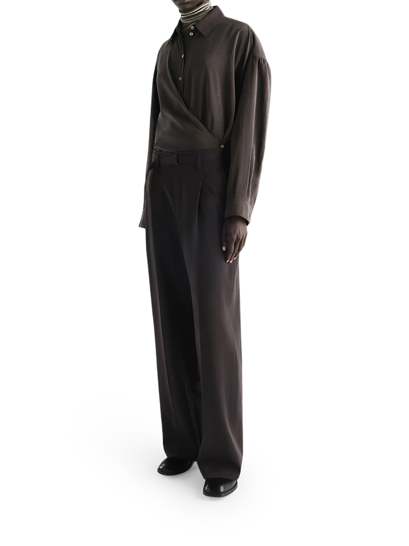 [LEMAIRE] Shirts Long Sleeve FW26 SH1141LF1308BR532 LICORICE