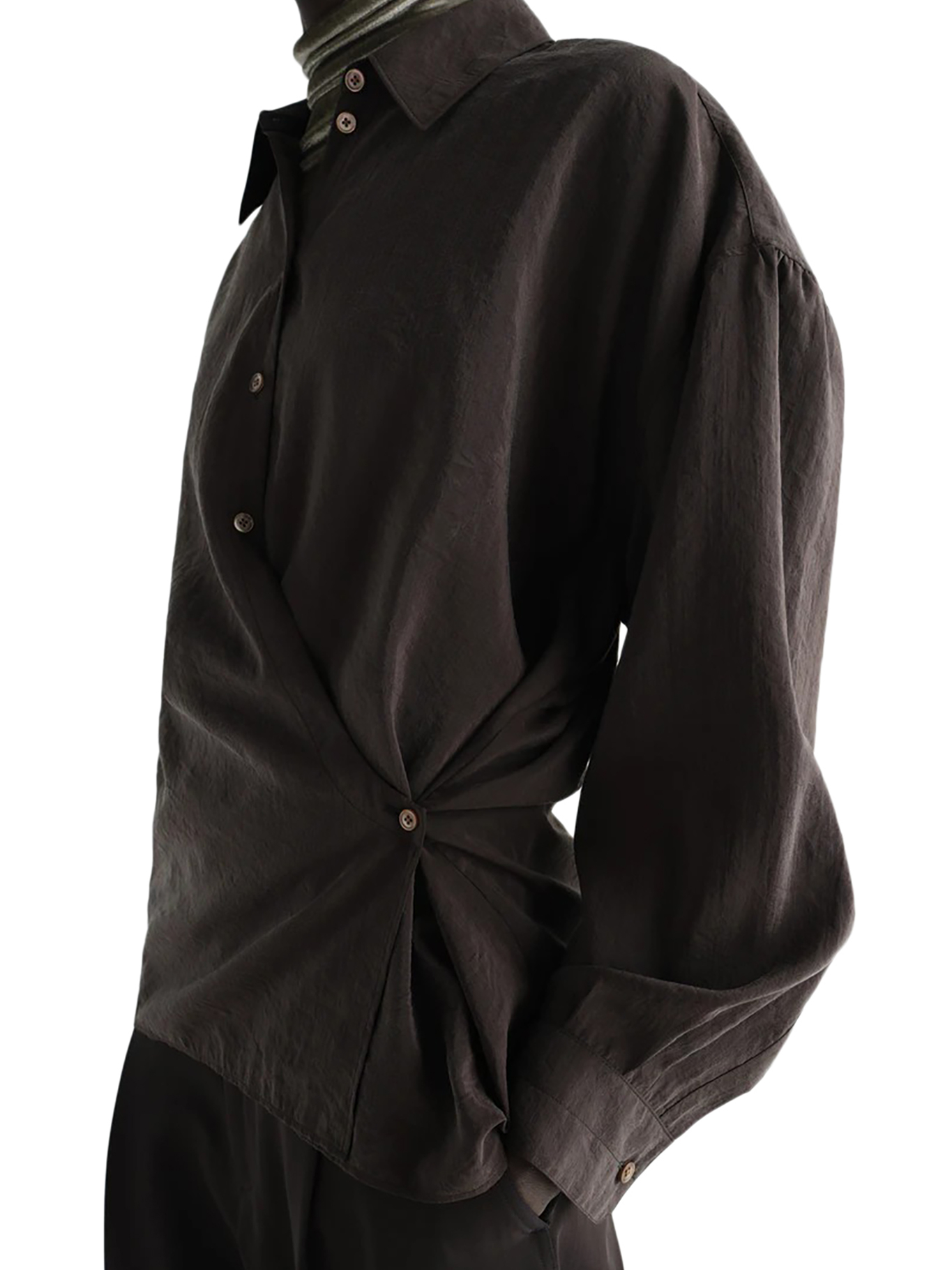 [LEMAIRE] Shirts Long Sleeve FW26 SH1141LF1308BR532 LICORICE