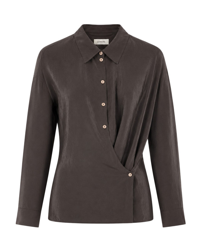 [LEMAIRE] Shirts Long Sleeve FW26 SH1141LF1308BR532 LICORICE