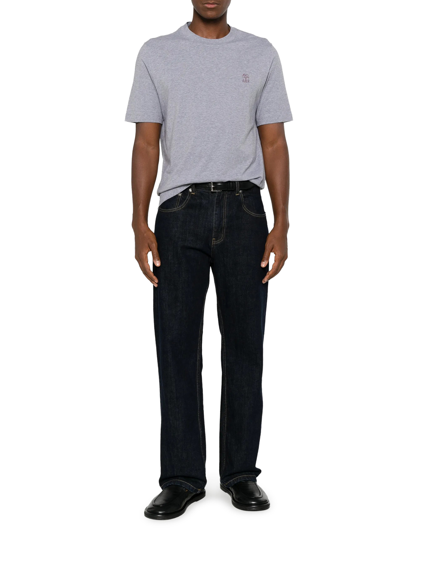 [Brunello Cucinelli] T-shirts Short Sleeve FW26 M0B138440CFD23 MEDIUM GREY BORGOGNA