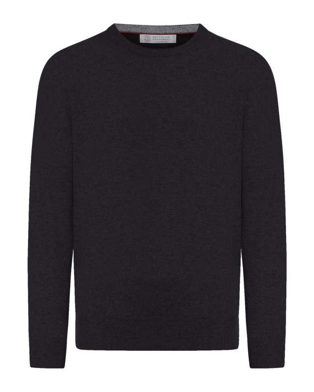 [Brunello Cucinelli] Knitwear FW26 M2200100CH101 BLACK MEDIUM GREY