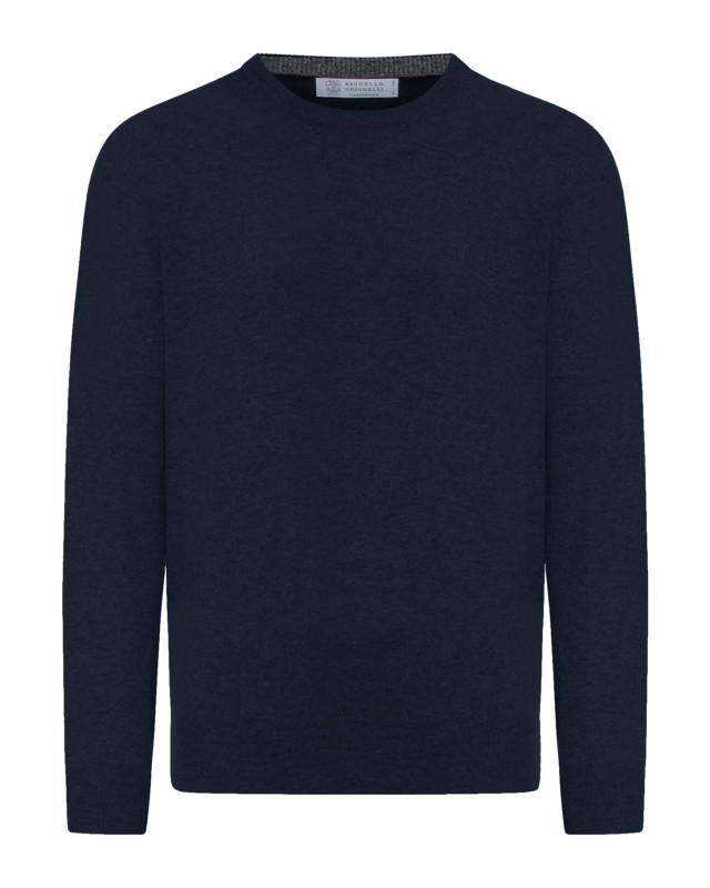 [Brunello Cucinelli] Knitwear FW26 M2200100CW425 NAVY MEDIUM GREY