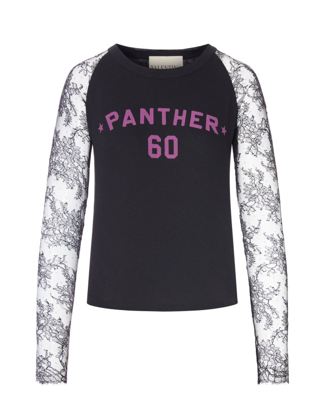 [Valentino Garavani] T-shirts Long Sleeve FW26 9B3MG26LAA7V9N BLACK PURPLE
