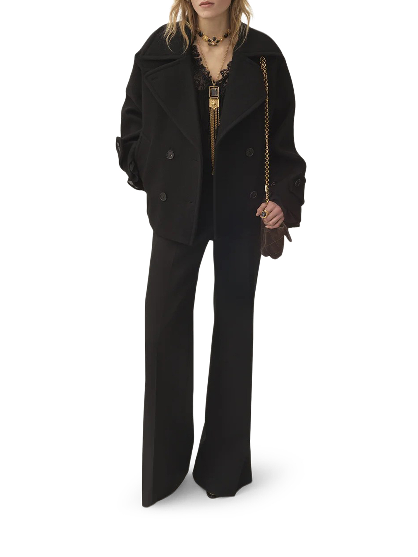 [Chloe] Coat FW26 CH25AMA96952001 BLACK