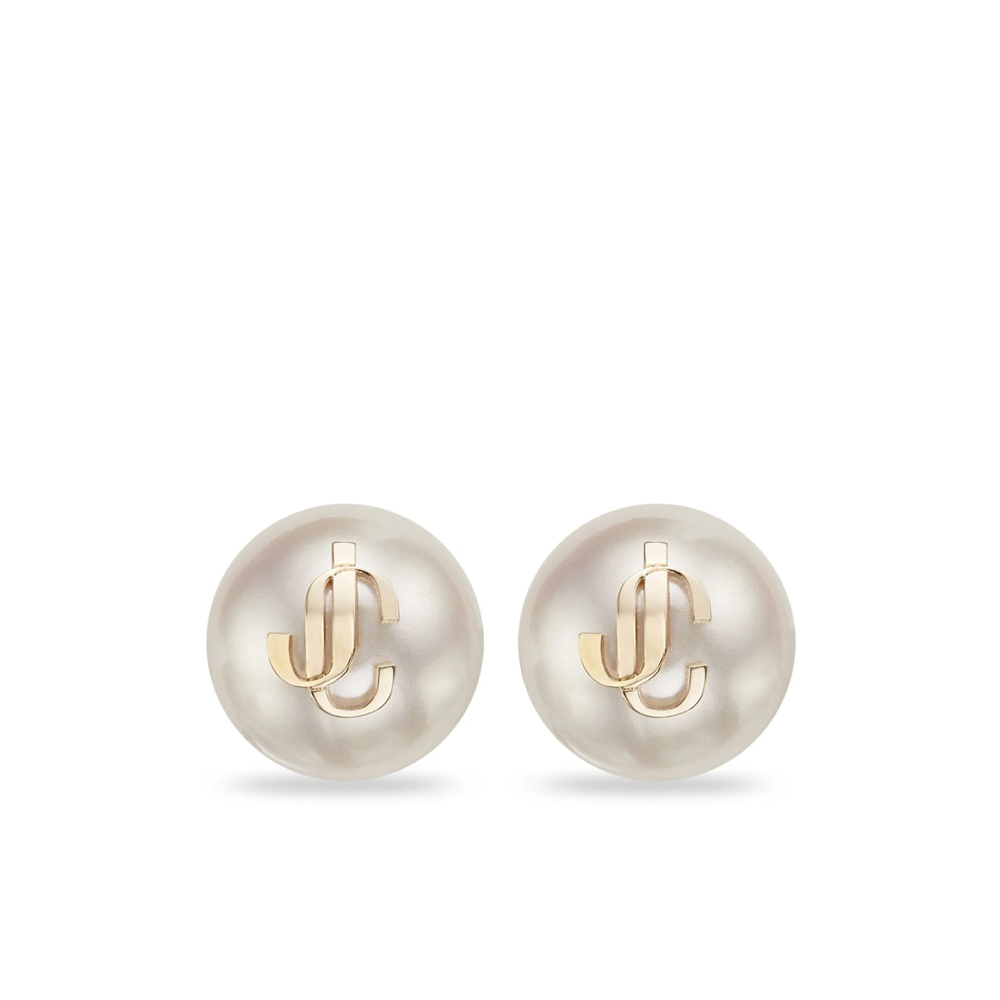 [Jimmy Choo] Earring FW26 JC PEARL STUDS DXQ GOLWH