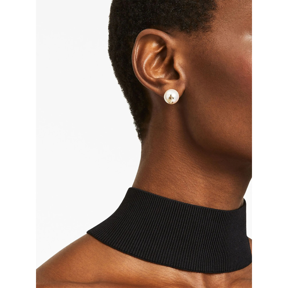 [Jimmy Choo] Earring FW26 JC PEARL STUDS DXQ GOLWH