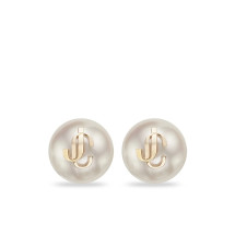 [Jimmy Choo] Earring FW26 JC PEARL STUDS DXQ GOLWH