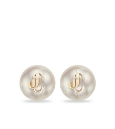 [Jimmy Choo] Earring FW26 JC PEARL STUDS DXQ GOLWH