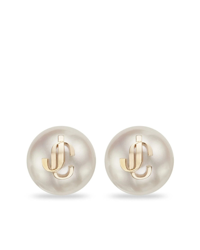[Jimmy Choo] Earring FW26 JC PEARL STUDS DXQ GOLWH