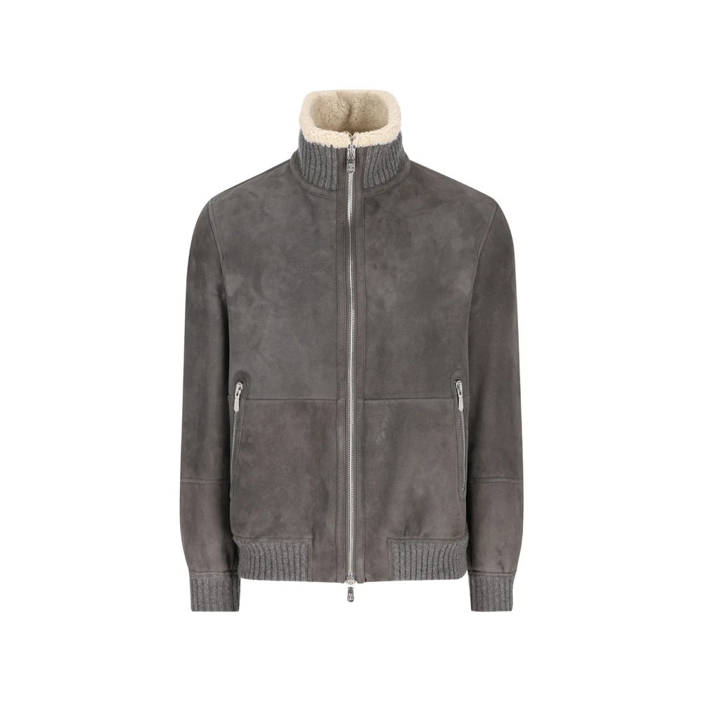 [Brunello Cucinelli] Leather Jacket FW26 MPMCU1737  C9873