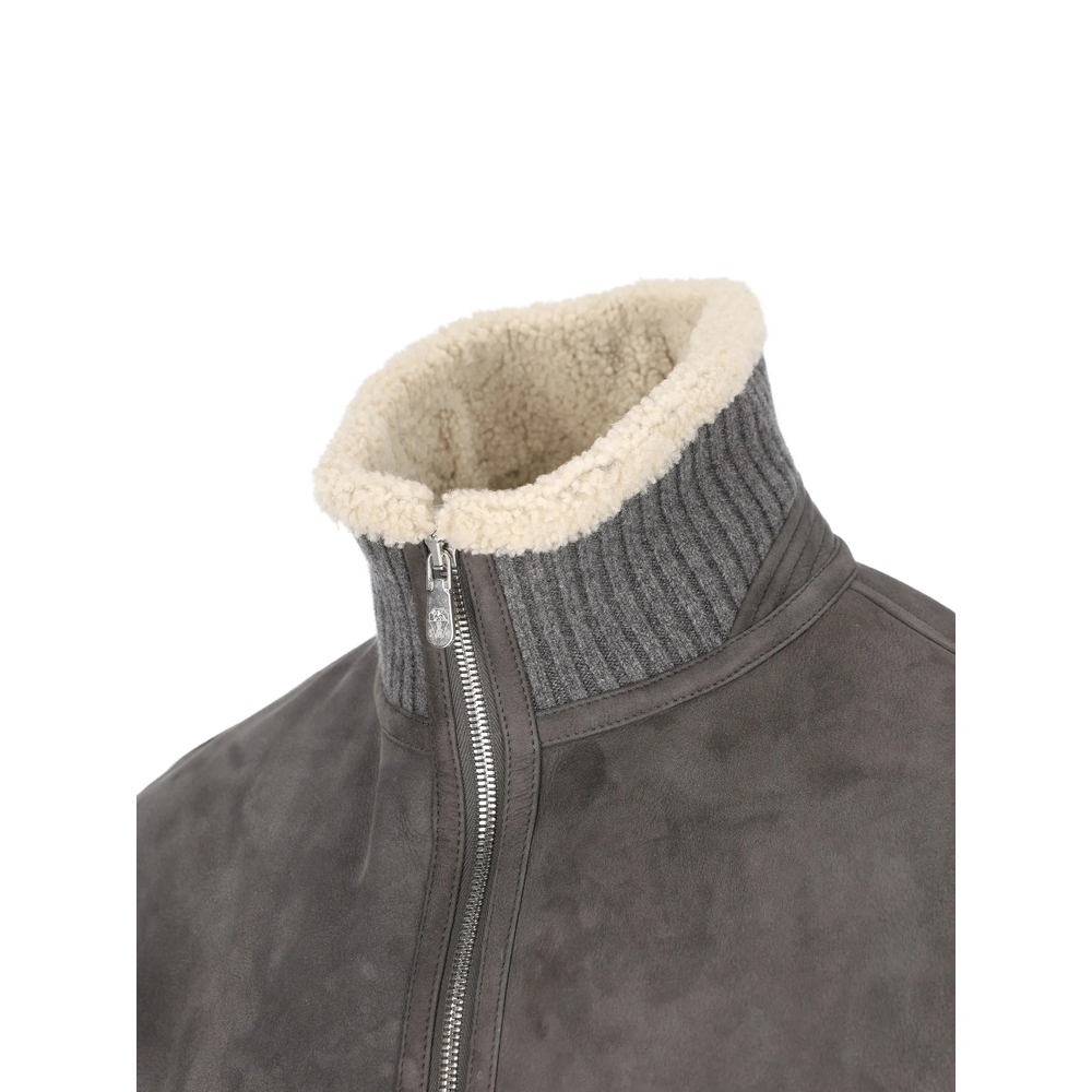 [Brunello Cucinelli] Leather Jacket FW26 MPMCU1737  C9873