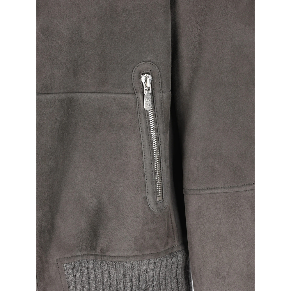 [Brunello Cucinelli] Leather Jacket FW26 MPMCU1737  C9873