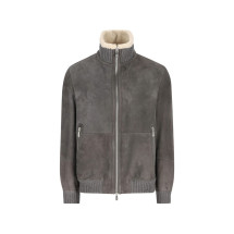 [Brunello Cucinelli] Leather Jacket FW26 MPMCU1737  C9873
